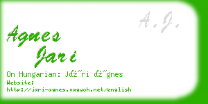 agnes jari business card